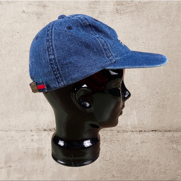 Vintage 90s denim flag tommy jeans hat adjustable - Picture 3 of 10